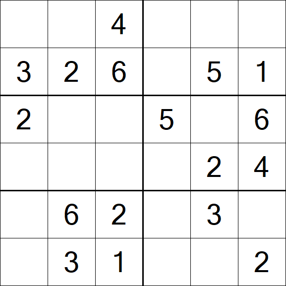 Sudoku 6x6 - Fácil