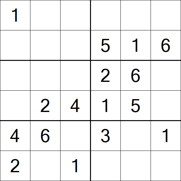 Sudoku 6x6 - Fácil