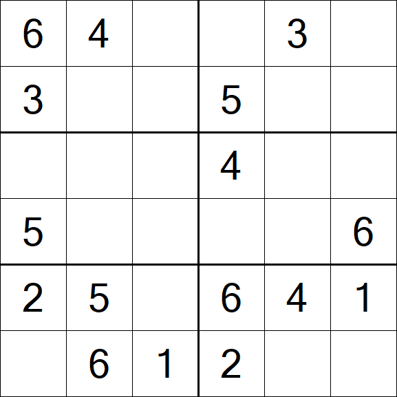 Sudoku 6x6 - Fácil