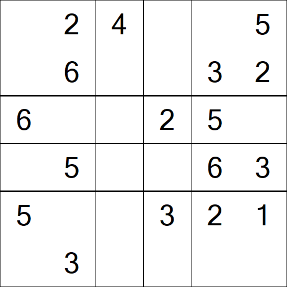 Sudoku 6x6 - Fácil