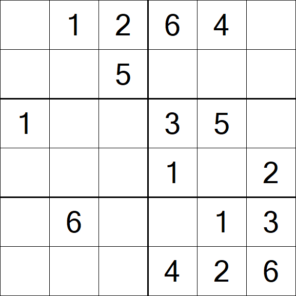 Sudoku 6x6 - Fácil