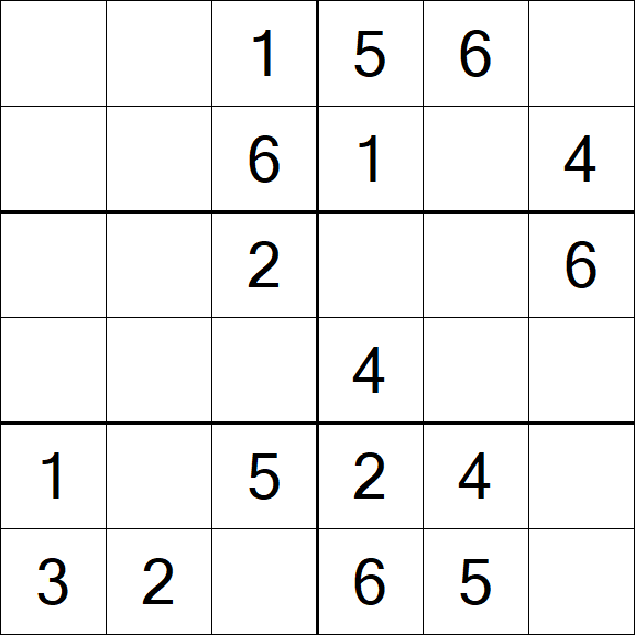 Sudoku 6x6 - Easy