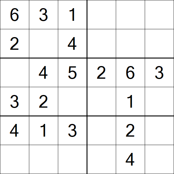 Sudoku 6x6 - Fácil
