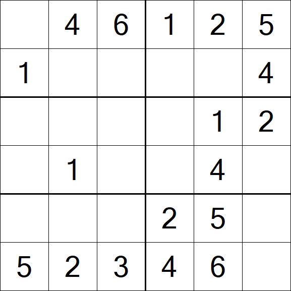 Sudoku 6x6 - Fácil