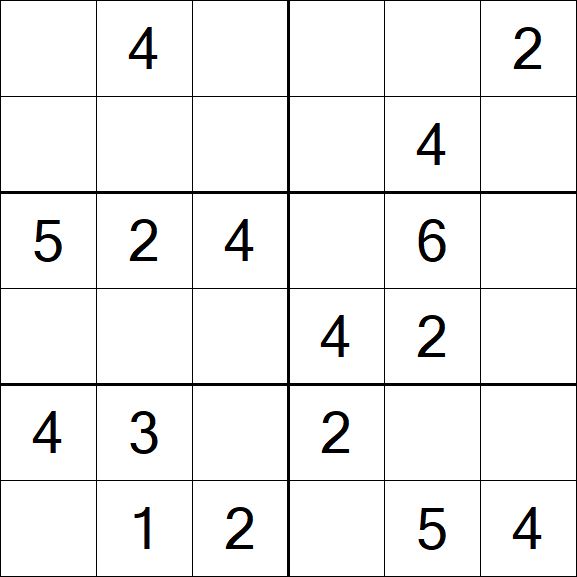 Sudoku 6x6 - Fácil
