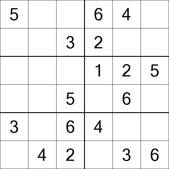 Sudoku 6x6 - Fácil