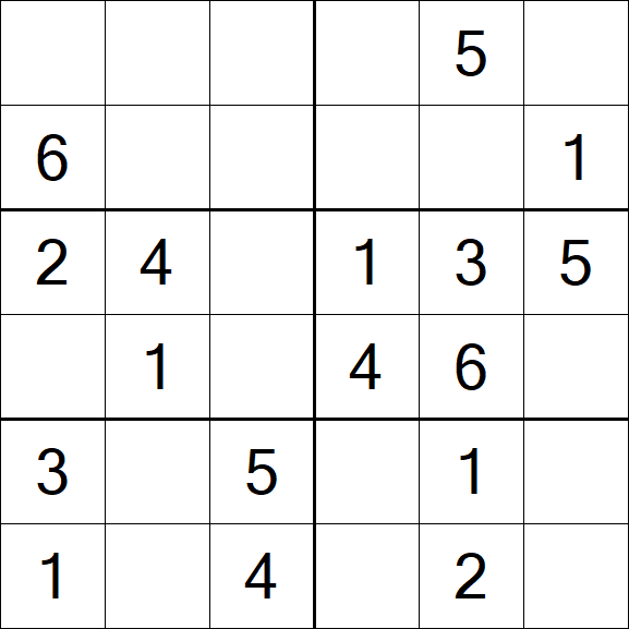 Sudoku 6x6 - Fácil
