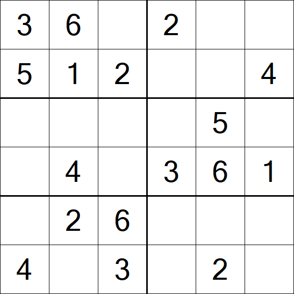 Sudoku 6x6 - Fácil