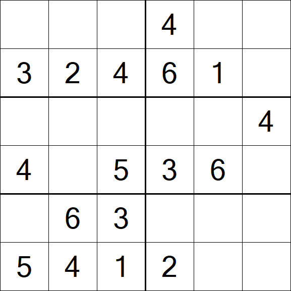 Sudoku 6x6 - Fácil