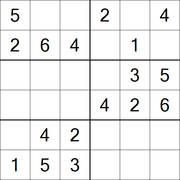 Sudoku 6x6 - Easy
