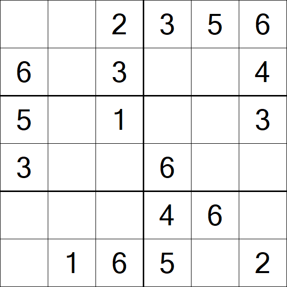 Sudoku 6x6 - Fácil
