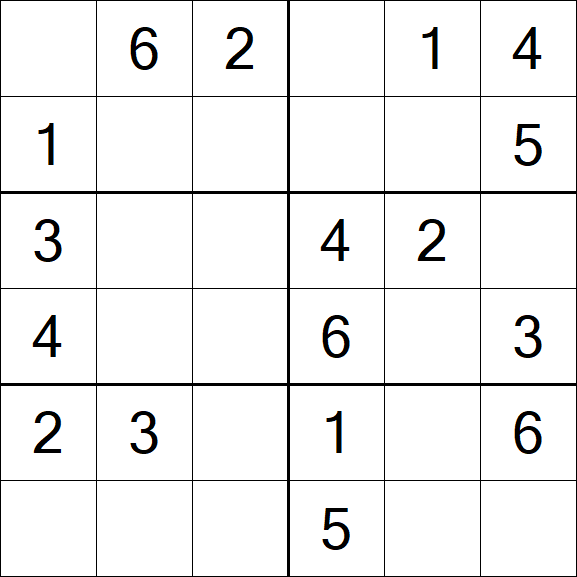 Sudoku 6x6 - Easy