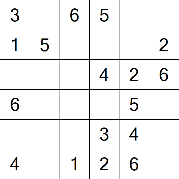 Sudoku 6x6 - Fácil