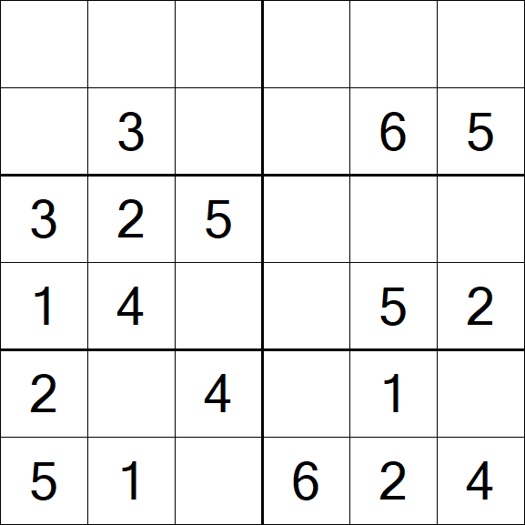 Sudoku 6x6 - Fácil