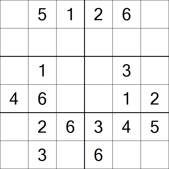 Sudoku 6x6 - Einfach