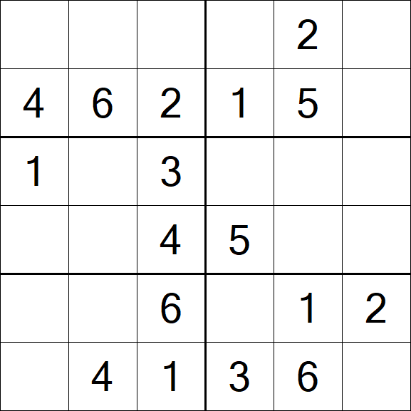 Sudoku 6x6 - Easy