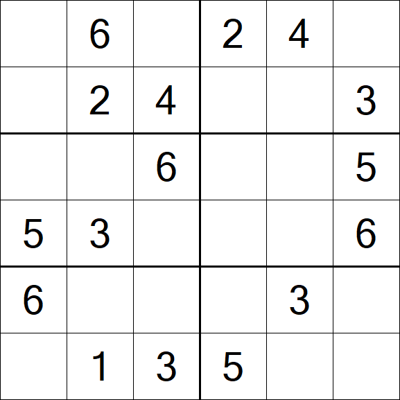Sudoku 6x6 - Simple