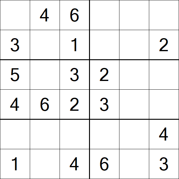 Sudoku 6x6 - Simple