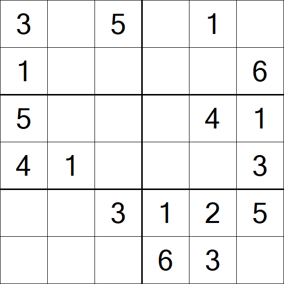 Sudoku 6x6 - Easy
