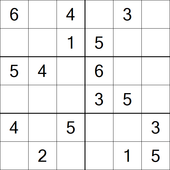Sudoku 6x6 - Simple