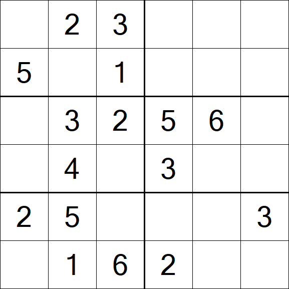 Sudoku 6x6 - Simple
