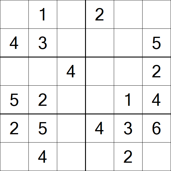Sudoku 6x6 - Simple