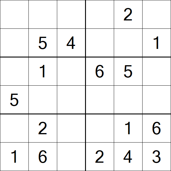 Sudoku 6x6 - Easy