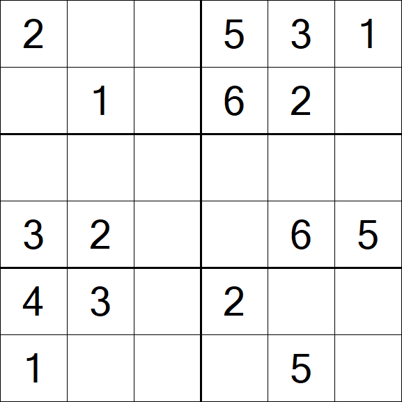 Sudoku 6x6 - Simple