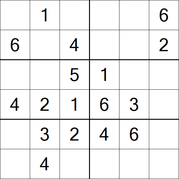 Sudoku 6x6 - Simple