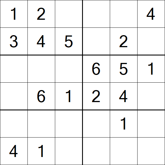 Sudoku 6x6 - Simple