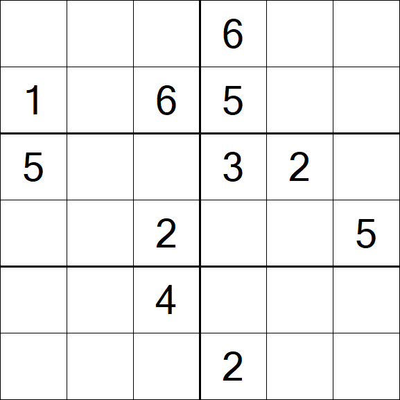 Sudoku 6x6 - Difícil