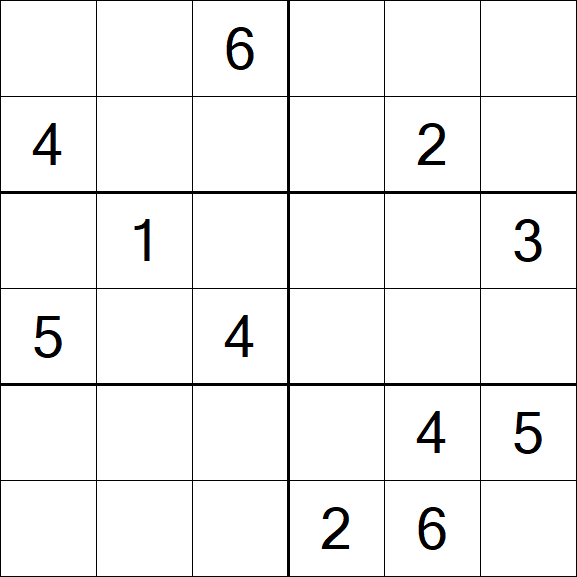 Sudoku 6x6 - Hard
