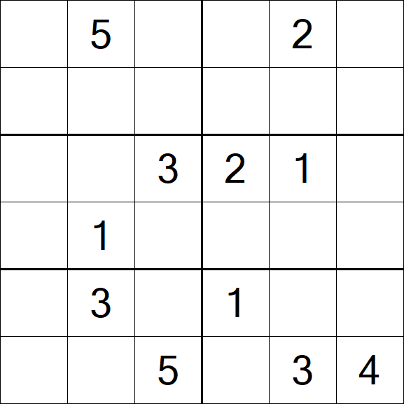 Sudoku 6x6 - Hard