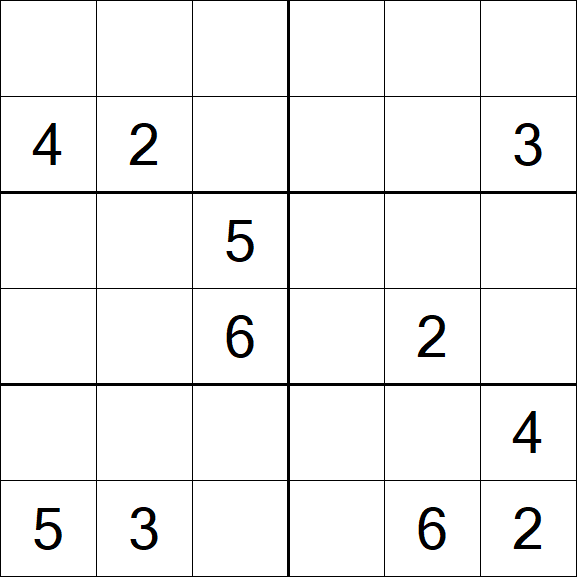 Sudoku 6x6 - Difficile