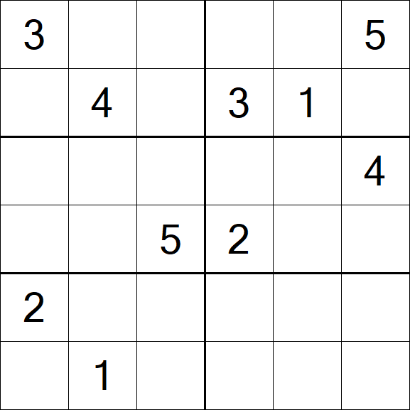 Sudoku 6x6 - Difficile