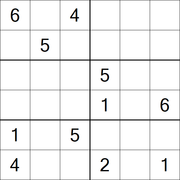 Sudoku 6x6 - Difficile