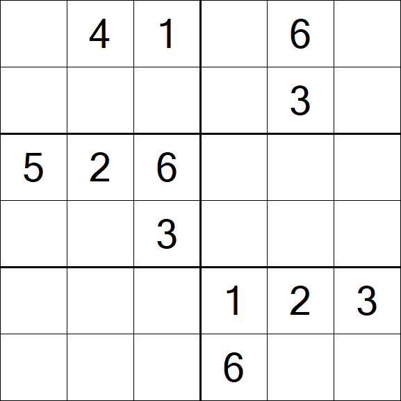 Sudoku 6x6 - Hard