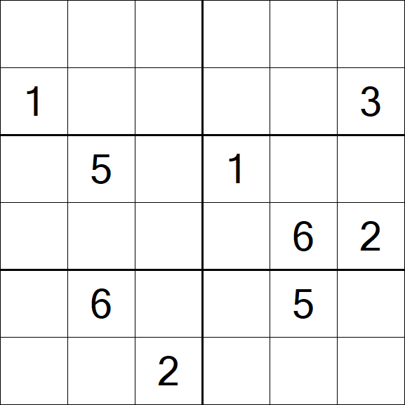 Sudoku 6x6 - Hard