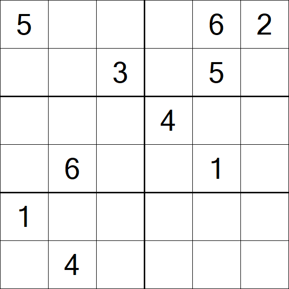 Sudoku 6x6 - Hard