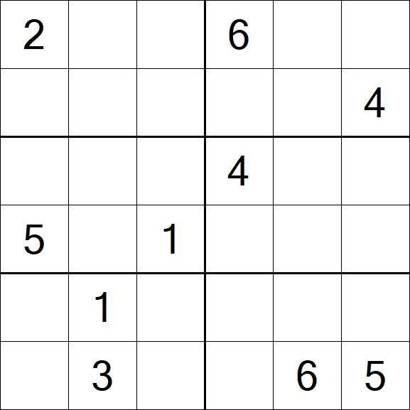 Sudoku 6x6 - Hard
