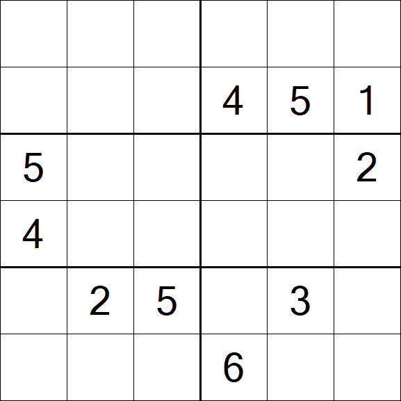 Sudoku 6x6 - Difficile
