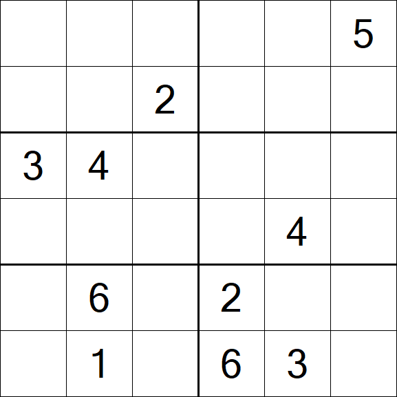 Sudoku 6x6 - Difficile