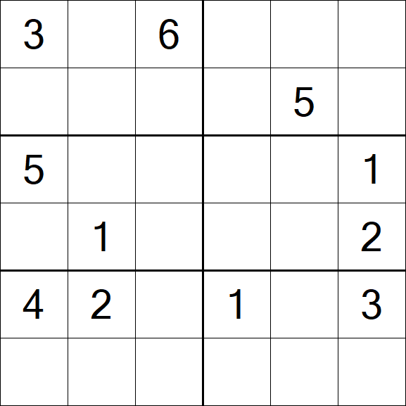 Sudoku 6x6 - Difficile