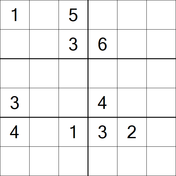Sudoku 6x6 - Difficile