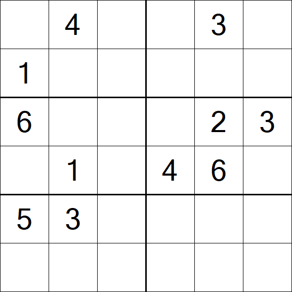 Sudoku 6x6 - Hard