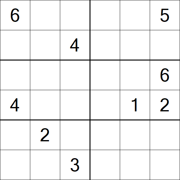 Sudoku 6x6 - Difficile