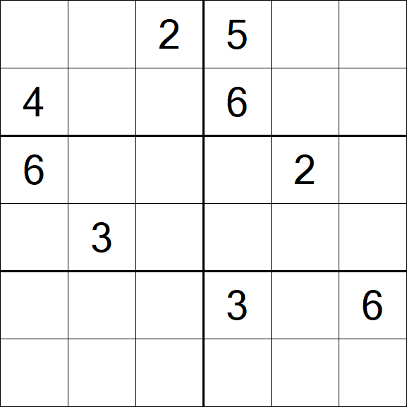 Sudoku 6x6 - Difficile