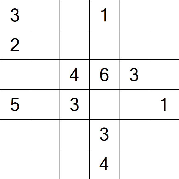 Sudoku 6x6 - Difficile