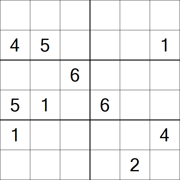 Sudoku 6x6 - Difficile