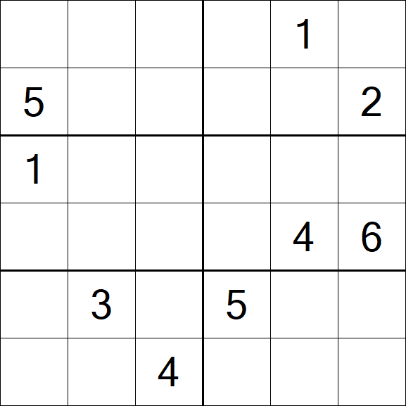 Sudoku 6x6 - Hard